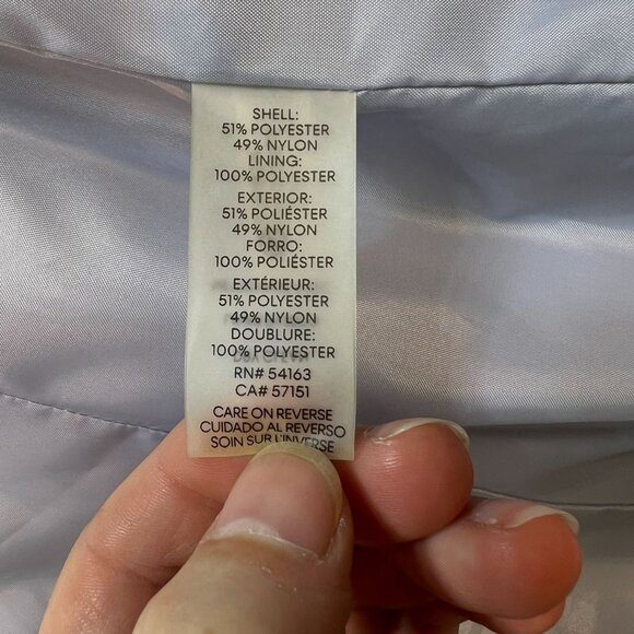 Calvin Klein Women's Open Front Pleated Blazer Long Sleeve Size 4 Light Blue - Picture 4 of 14